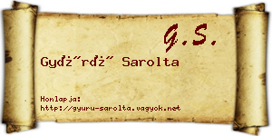 Gyürü Sarolta névjegykártya