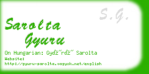 sarolta gyuru business card
